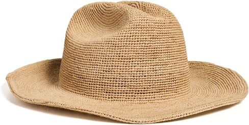 Brixton Women's Odessa Straw Packable Cowboy Hat in Kuwait