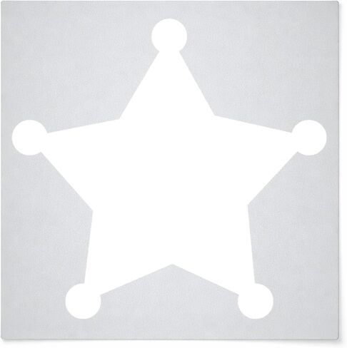 Sheriff Star Reusable Mylar Stencil - Art Craft Supplies New Sizes (4") in Kuwait