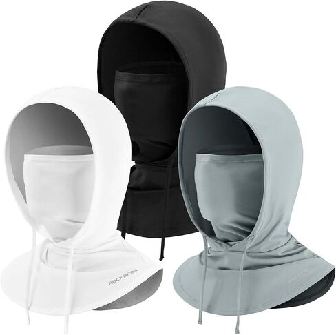 ROCKBROS Cooling Balaclava Face Mask 3 in 1 Full Face Mask for Summer with Ear Loops Neck Gaiter Sun UV Protection in Kuwait