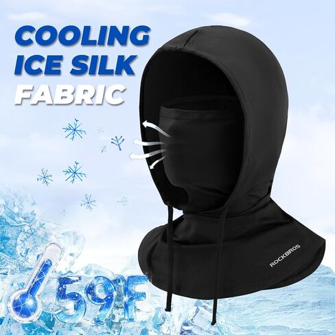 ROCKBROS Cooling Balaclava Face Mask 3 in 1 Full Face Mask for Summer with Ear Loops Neck Gaiter Sun UV Protection in Kuwait