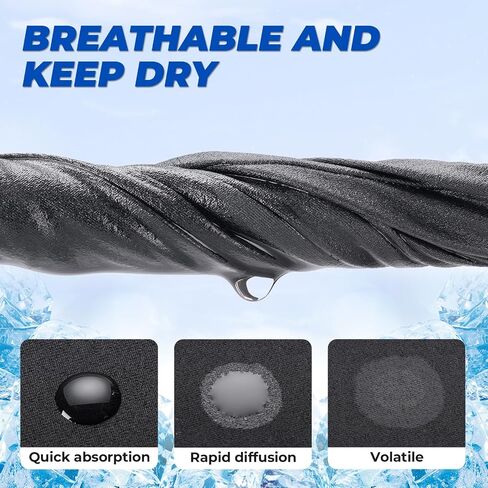 ROCKBROS Cooling Balaclava Face Mask 3 in 1 Full Face Mask for Summer with Ear Loops Neck Gaiter Sun UV Protection in Kuwait