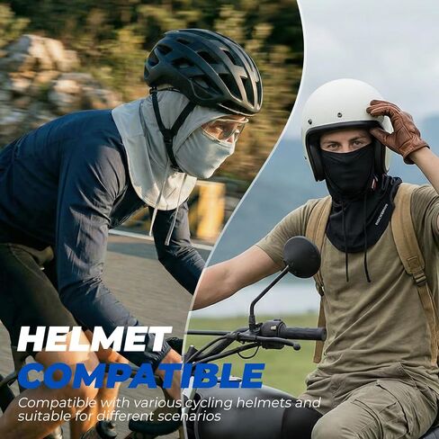 ROCKBROS Cooling Balaclava Face Mask 3 in 1 Full Face Mask for Summer with Ear Loops Neck Gaiter Sun UV Protection in Kuwait