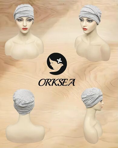 Chemo Headwear for Women Knot Beanies with Stretch Elastic Turbans Soft Cancer Hats Head Coverings Scarf Headwraps in Saudi Arabia