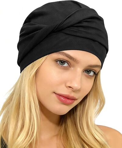 Chemo Headwear for Women Knot Beanies with Stretch Elastic Turbans Soft Cancer Hats Head Coverings Scarf Headwraps in Saudi Arabia