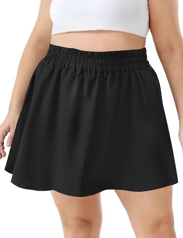 FOREYOND Plus Size Skorts for Curvy Women High Waisted Golf Tennis Skirts with Pockets Workout Athletic Skort Skirt in Kuwait