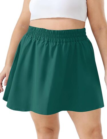 FOREYOND Plus Size Skorts for Curvy Women High Waisted Golf Tennis Skirts with Pockets Workout Athletic Skort Skirt in Kuwait