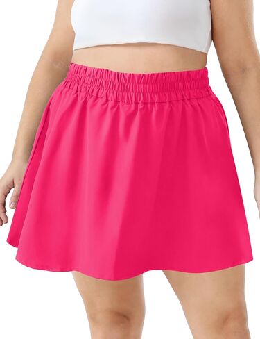 FOREYOND Plus Size Skorts for Curvy Women High Waisted Golf Tennis Skirts with Pockets Workout Athletic Skort Skirt in Kuwait
