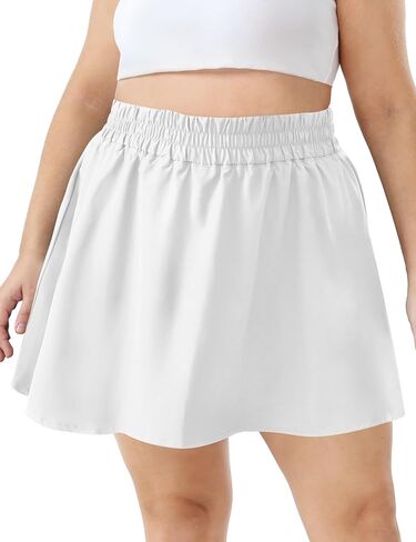 FOREYOND Plus Size Skorts for Curvy Women High Waisted Golf Tennis Skirts with Pockets Workout Athletic Skort Skirt in Kuwait