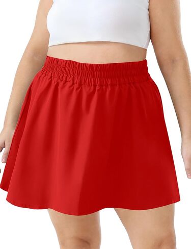 FOREYOND Plus Size Skorts for Curvy Women High Waisted Golf Tennis Skirts with Pockets Workout Athletic Skort Skirt in Kuwait