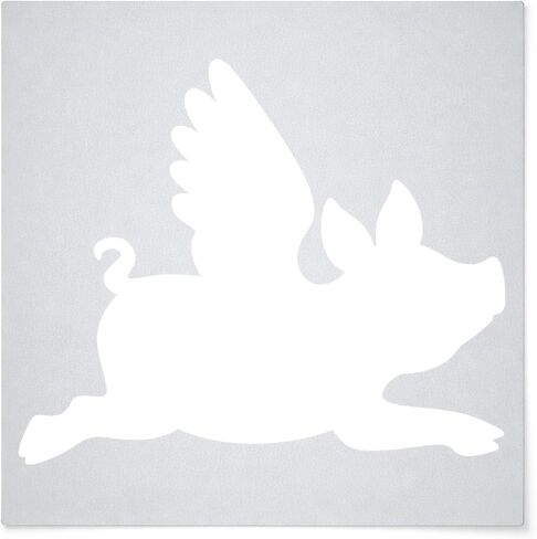 Flying Pig Reusable Mylar Stencil - Art Craft Supplies New Sizes (4") in Kuwait