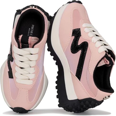 Project Cloud Kid Shoes for Girls - Girls Sneakers with Breathable Upper, Lightweight Design, Memory Foam Insole & Non-Slip Outsole (Little Lecco) in Kuwait