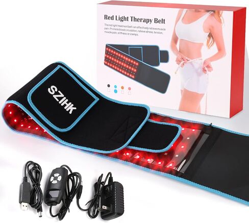 22" x 14" Large Red Light Therapy Wrap Belt, 660nm&850nm Red Light Mat, 210 LEDs Wearable Pad with Pulsing Mode Pain Relief for Waist Back Muscle, Near Infrared Light Therapy for Body in Saudi Arabia
