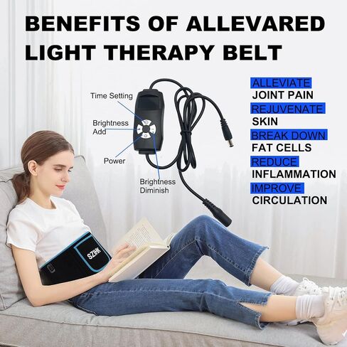 22" x 14" Large Red Light Therapy Wrap Belt, 660nm&850nm Red Light Mat, 210 LEDs Wearable Pad with Pulsing Mode Pain Relief for Waist Back Muscle, Near Infrared Light Therapy for Body in Saudi Arabia