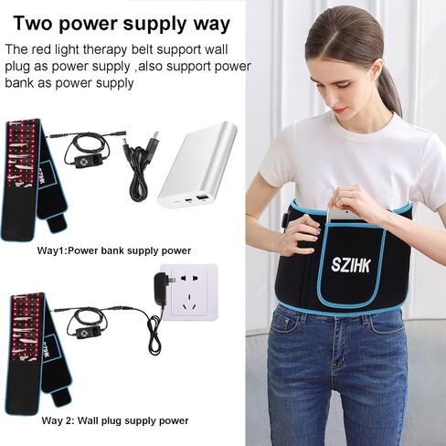 22" x 14" Large Red Light Therapy Wrap Belt, 660nm&850nm Red Light Mat, 210 LEDs Wearable Pad with Pulsing Mode Pain Relief for Waist Back Muscle, Near Infrared Light Therapy for Body in Saudi Arabia