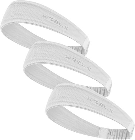 WRELS Cooling Headband Moisture Wicking Sweatband Women & Men for Outdoor Sports, Fitness, Yoga, Tennis, Fitness, Workout – 3 Pack in Saudi Arabia