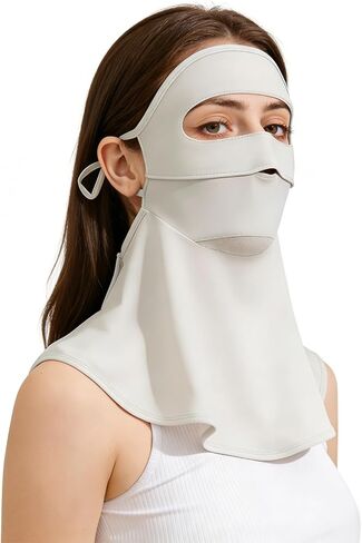 UPF 50+ Face Cover for Sun Protection, Ice Silk Full Face Sun Shield Neck Gaiter, Breathable UV Protection Mask for Outdoor Sports Motorcycle Cycling, Stretchy Dustproof Face Cover in Saudi Arabia