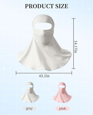 2 PCS UV Face Mask, UPF 50+ Neck Face Cover for Sun Protection, Breathable Cooling Uv Face Shield for Outdoor Activities, Mascaras Para Trabajar Bajo El Sol in Saudi Arabia