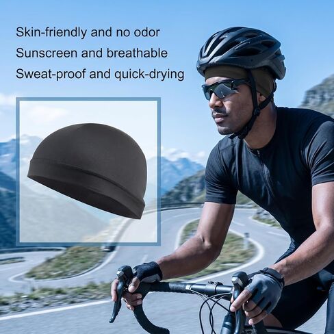 Chedin 4 Pack Cooling Helmet Liners for Men Women, Moisture Wicking Skull Caps, Breathable Lycra Sweat Caps for Cycling Motorcycle Running Hard Hat in Saudi Arabia