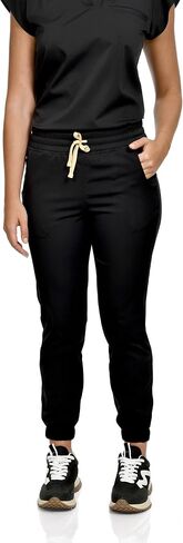 CINQO | Women’s Scrub Bottoms Jogger Scrub Pants, Mid-Rise Waist, 4 Pockets, Athletic Fit, Professional Medical Uniform in Saudi Arabia