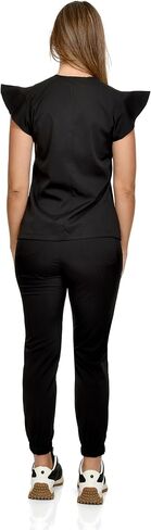 CINQO | Women’s Scrub Bottoms Jogger Scrub Pants, Mid-Rise Waist, 4 Pockets, Athletic Fit, Professional Medical Uniform in Saudi Arabia