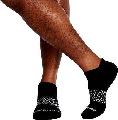BOMBAS Men's Solids Ankle Large Socks, 6 Pairs Black Ankle Socks, Size 8-13 in Saudi Arabia