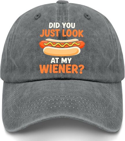 Did You Just Look-At My Wiener Hats for Womens Trendy Washed Distressed in Kuwait