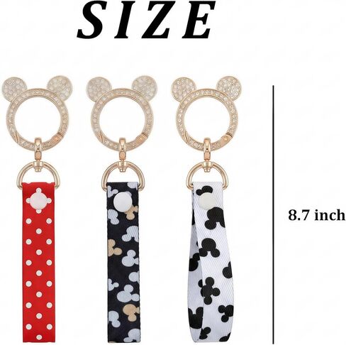 Planetgreen 3 Pack Mouse Ear Holder for Backpack – Headband Holder Lanyard with Keychain Clip, Secure Button Strap for Mouse Ears Storage, Travel Park Accessories for Bags & Backpacks in Saudi Arabia