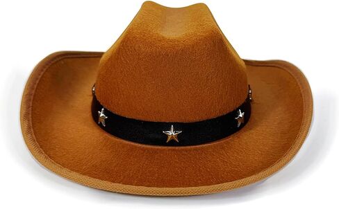 Kids Toddler Western Cowboy Hat Wide Brim Stylish Star Leather Cowboy Hat Cowgirl Dress Up Hat with Belt Buckle in Kuwait