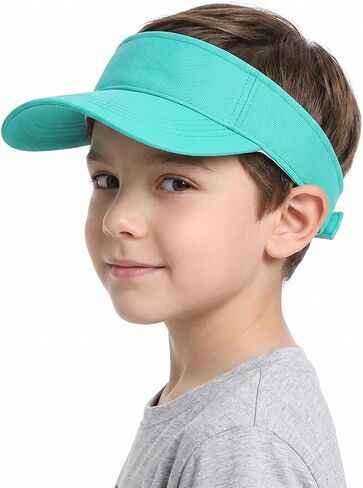 Kids Sun Visors Hats Bulk, Neon Softball Golf Summer Beach Sport Sun Hats for 6-12 Yrs Old Boy Girls in Saudi Arabia