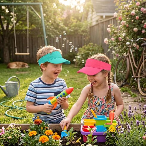 Kids Sun Visors Hats Bulk, Neon Softball Golf Summer Beach Sport Sun Hats for 6-12 Yrs Old Boy Girls in Saudi Arabia