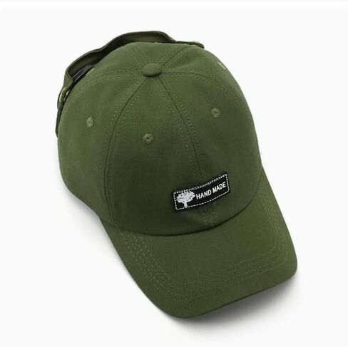 Korean Style Aviator Sunglasses Baseball Cap for Men, Trendy Pilot Hat with Built-in Glasses, Streetwear Adjustable Sun Hat for Spring Summer Green in Saudi Arabia
