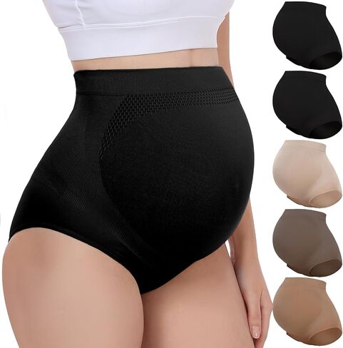 5 Pack Maternity Underwear Shapewear for Women Seamless Over Bump Pregnancy Panties Support in Saudi Arabia