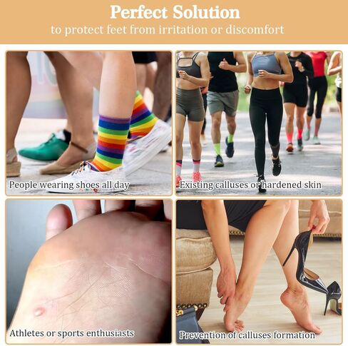 Moleskin Strips with Adhesive 40 Sheets 4 Shapes, Blister Prevention Pads for Feet & Heel, Cushioning Mole Skin Tape for Shoes, Pain Relief Padding for Rubbing Spots in Kuwait