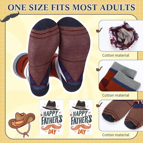 Glitopper 8 Pairs Fathers Day Socks Gifts for Man Dad Gifts from Daughters Funny Novelty Sock for Daddy Grandpa Birthday Gift in Kuwait