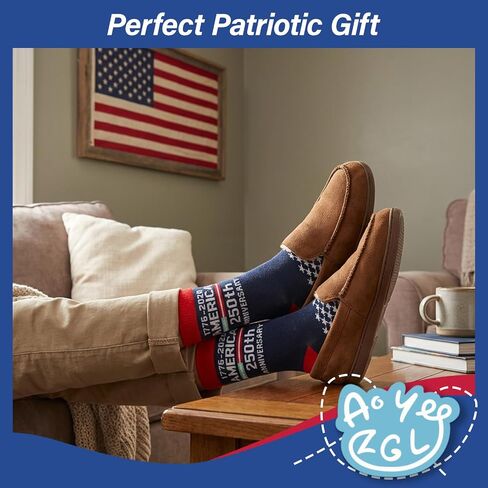 USA Flag Socks for Men Women,2 Pair America 250th Star Stripe Socks 1776-2026, Independence Day 4th of July Gifts in Kuwait