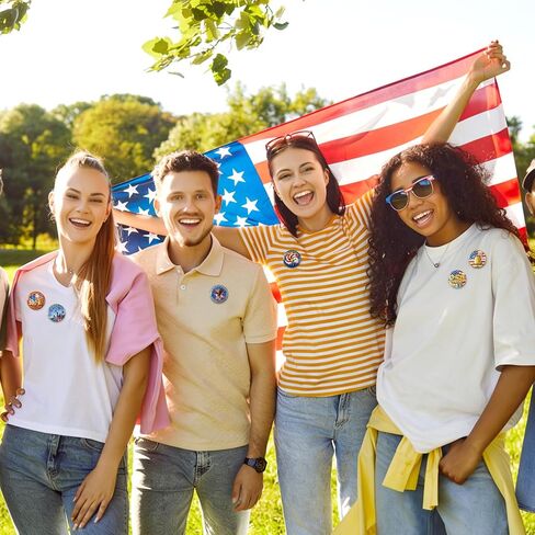 DPKOW 250th Anniversary American Pin Badges 4th of July Accessories, 32 American Flag Pins Badges Brooches 250 Anniversary USA Lapel Pins Gifts 4th of July Party Favors Patriotic Decorations Supplies in Saudi Arabia