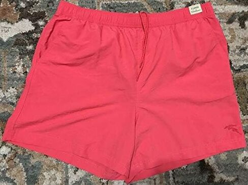 Roundtree & Yorke Caribbean Solid Swim Trunks Pink Coral Size XLarge S65MC000 in Saudi Arabia