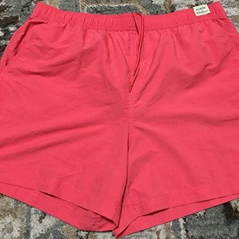 Roundtree & Yorke Caribbean Solid Swim Trunks Pink Coral Size XLarge S65MC000 in Saudi Arabia