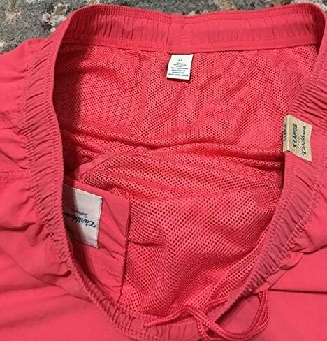 Roundtree & Yorke Caribbean Solid Swim Trunks Pink Coral Size XLarge S65MC000 in Saudi Arabia