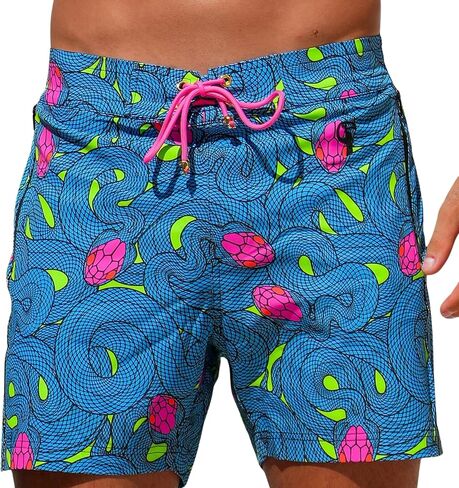 Tucann Men's Trunks 5" Compression Liner Quick Dry Zipper Pocket Chlorine Resistan 4 Way Stretch Swim Shorts for Men in Saudi Arabia