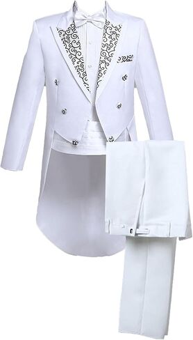 Mens 2 Pieces Luxury Embroidered Suits 1 Button Print Dinner Tuxedo Jacket Prom Wedding Elegant Blazer Dress Suit in Kuwait