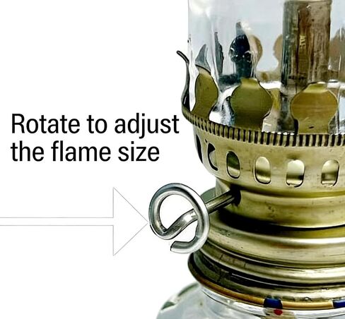 Oil Lamp 2PCS Vintage Glass Oil Lamp with Handle - Portable Kerosene Hurricane Lamp for Home, Emergency Lighting, Wedding Centerpieces, Rustic Table Decor (Fuel Not Included) Thickened Material in Saudi Arabia