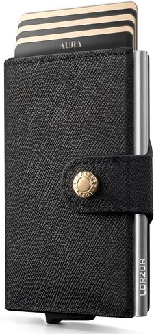 Women Wallet RFID Blocking Wallet for Women, Slim Small Size, Top Grain Leather, Pop up Credit Card Holder, Trifold, Minimalist, Pink Saffiano 9-11 Cards Capacity ID Window Cash Pocket,Gift for Her in Saudi Arabia