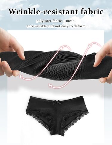 comeondear Womens Cheeky Panties Lace Thong Plus Size Breathable Panties Sexy Crisscross Strappy Underwear Bikini Briefs in Kuwait