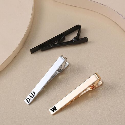 Tie Clips for Men Personalized,Custom Tie Clip, Wedding Day Tie Clip,Personalized Wedding Party Tie Clips for Men,Groomsman,Father in Saudi Arabia