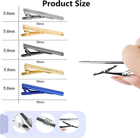 12Pcs Tie Clips for Men,Classic Tie Bar Clip Set for Regular Ties Necktie Wedding Meeting Business Clips with Gift Box in Saudi Arabia