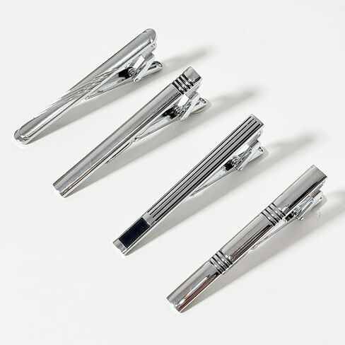 12Pcs Tie Clips for Men,Classic Tie Bar Clip Set for Regular Ties Necktie Wedding Meeting Business Clips with Gift Box in Saudi Arabia