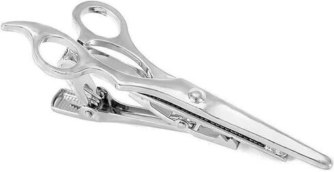 Creative Scissor Tie Clip Bar for Men Silver Plated Elegant Tool Shaped Necktie Suit Shirt Tuxedo Formal Wear Brooch Dress Accessories Dainty Party Jewelry in Kuwait