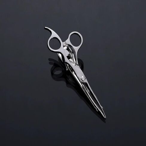 Creative Scissor Tie Clip Bar for Men Silver Plated Elegant Tool Shaped Necktie Suit Shirt Tuxedo Formal Wear Brooch Dress Accessories Dainty Party Jewelry in Kuwait