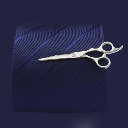 Creative Scissor Tie Clip Bar for Men Silver Plated Elegant Tool Shaped Necktie Suit Shirt Tuxedo Formal Wear Brooch Dress Accessories Dainty Party Jewelry in Kuwait
